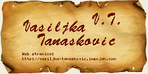 Vasiljka Tanasković vizit kartica
